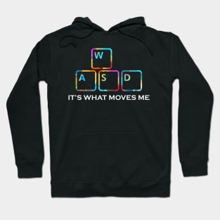 WASD It's what moves me Funny pc gaming Hoodie